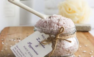 Revitalizing Home-made Lavender and Peppermint Foot soak