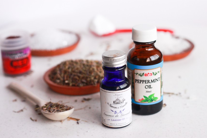 lavender and peppermint essential oils for foot soak