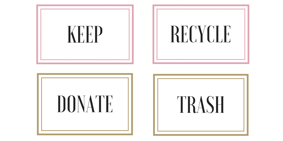 Printable sorting signs