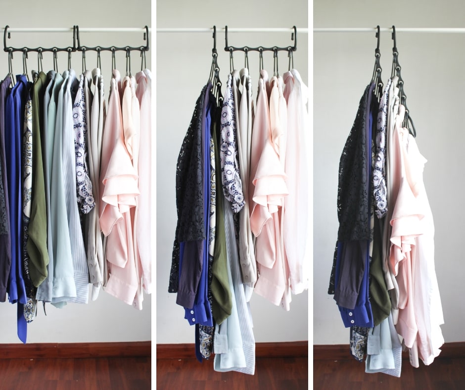 Use space-saving hangers to maximize storage