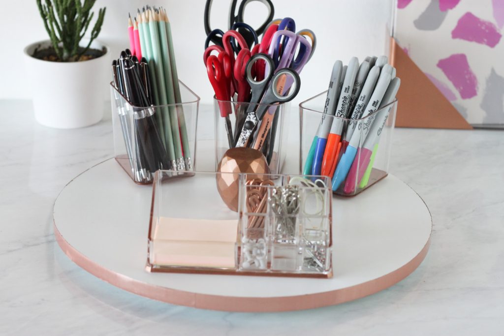 How To Diy A Lazy Susan To Organize Desk Supplies Life S Ahmazing