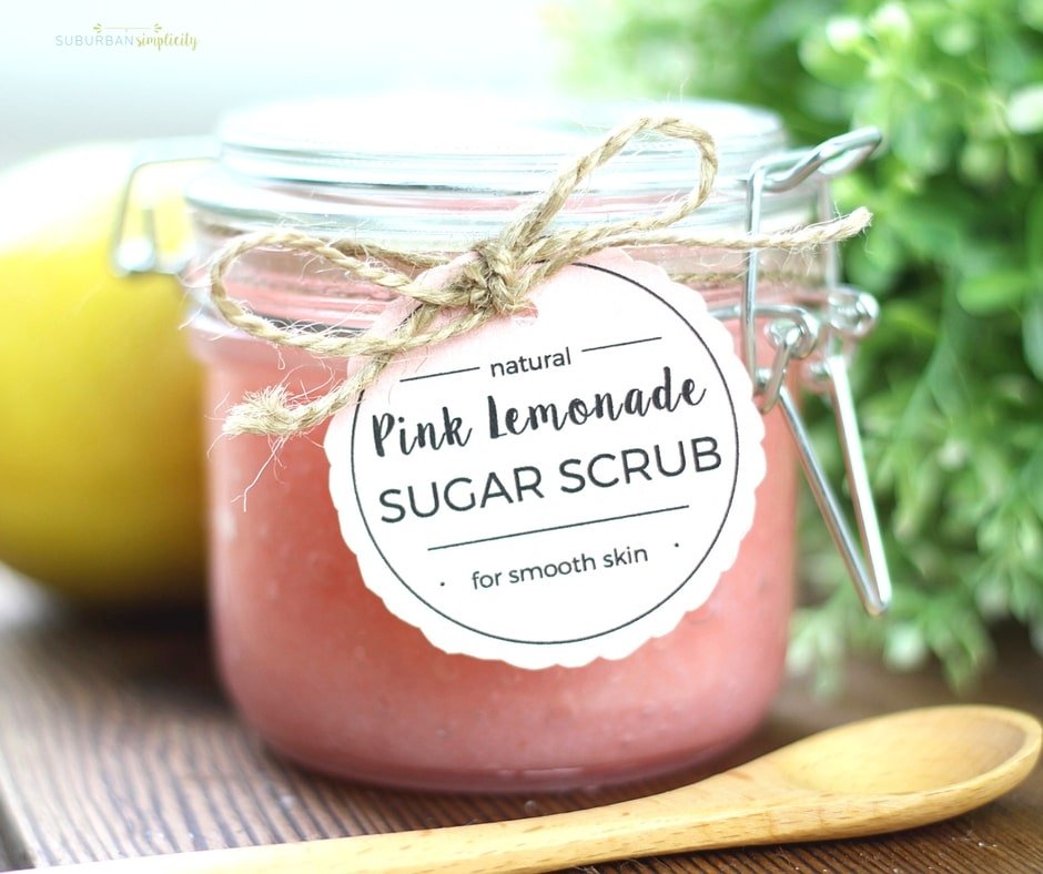 DIY gift idea - pink lemonade sugar scrub