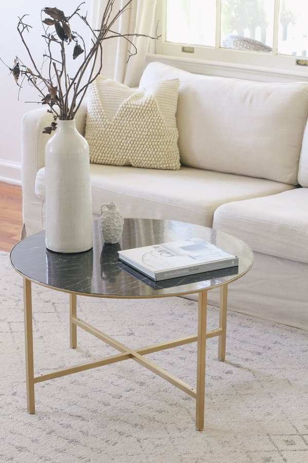Black marble coffee table