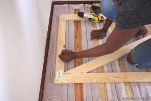 DIY Channel Tufted Headboard Tutorial - Life's AHmazing!