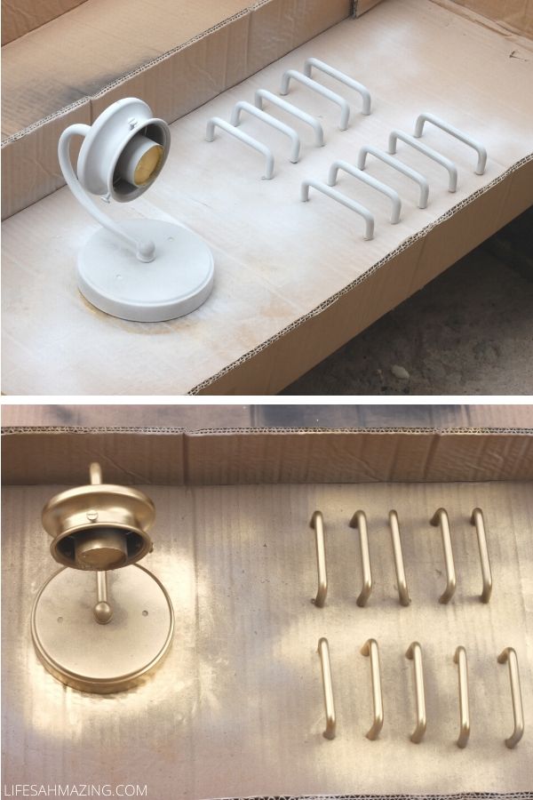 How to remove this gold spray paint from brass hardware : r/howto